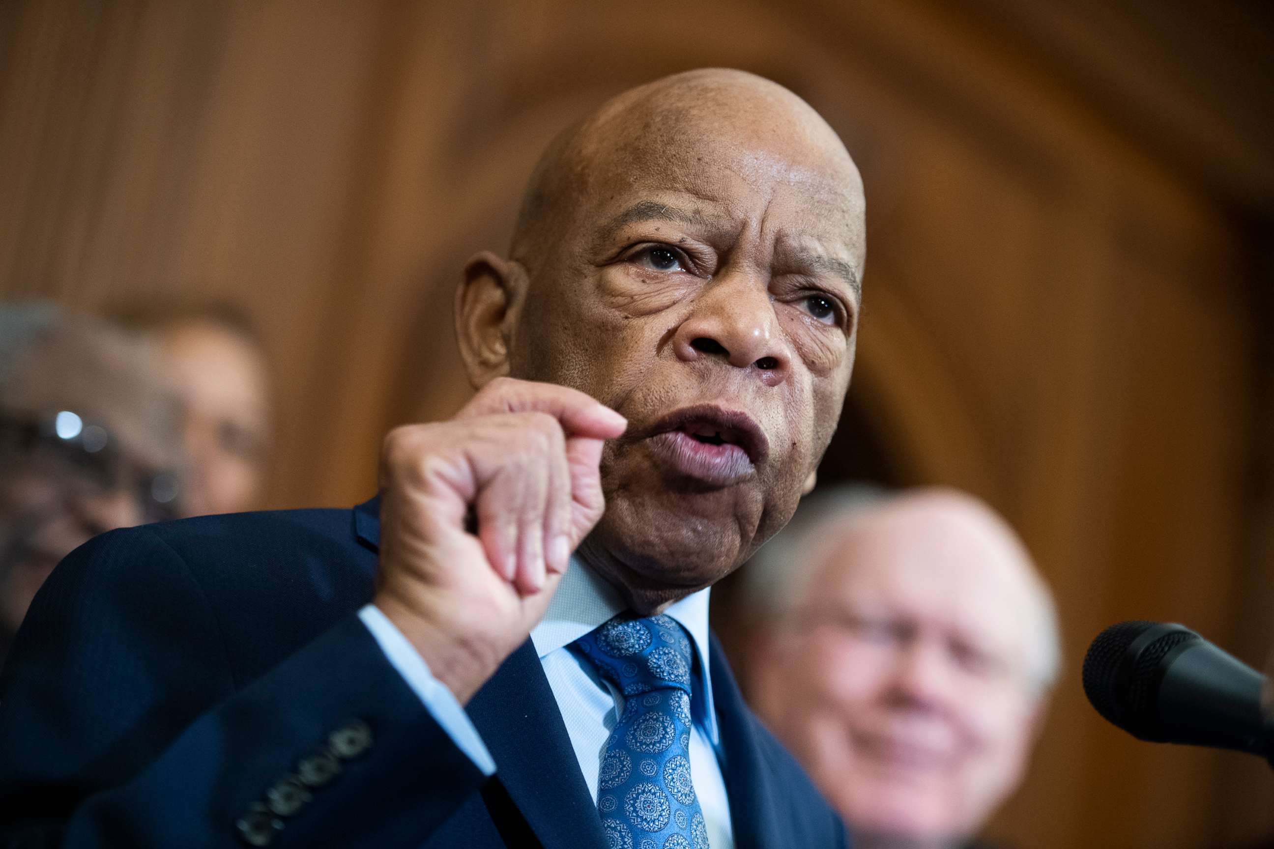 PHOTO: In this Dec. 6, 2019 file photo Rep. John Lewis,  speaks during a news conference in the Capitol on the Voting Rights Advancement Act.
