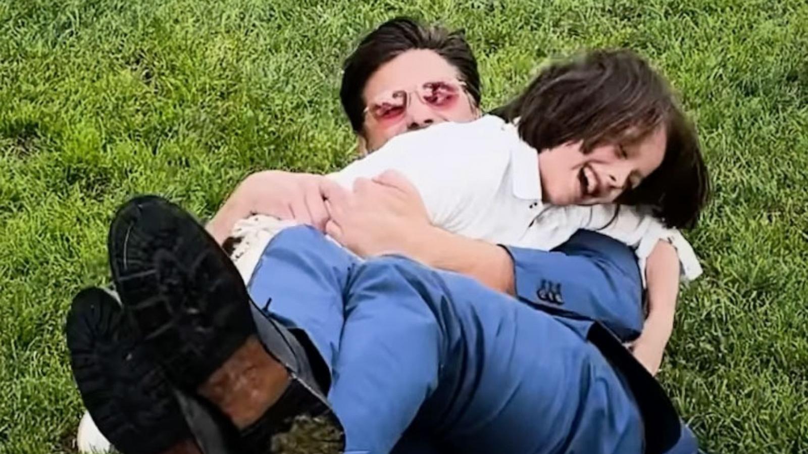 PHOTO: John Stamos and his son Billy Stamos appear in this screengrab from a video John Stamos shared on his Instagram.