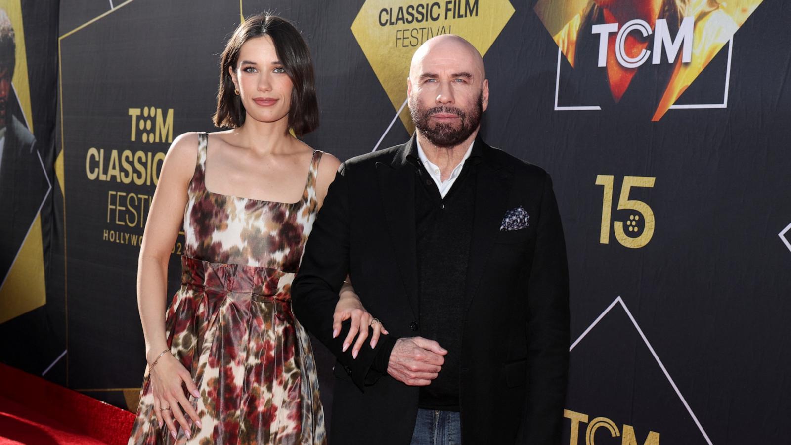 PHOTO: Cast member John Travolta and his daughter Ella Bleu Travolta attend a screening for the 30th anniversary of the movie "Pulp Fiction" in Los Angeles, Apr. 18, 2024.