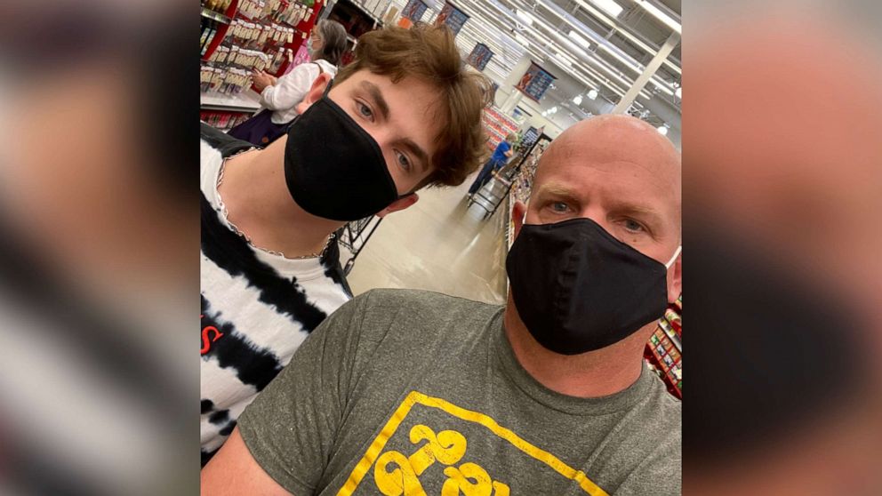 PHOTO: Caden and John Wyatt of Owasso, Okla., are pictured together in an undated handout photo.