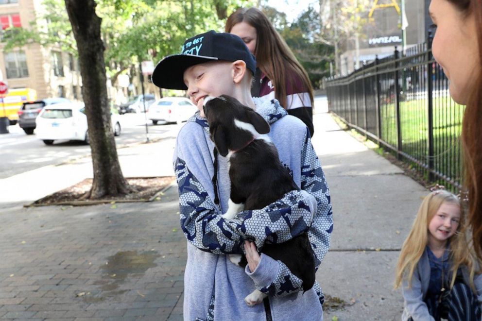 PHOTO: Michelle Boyer, Johnny's mom, said that the bond between Johnny and his new puppy was instantaneous.