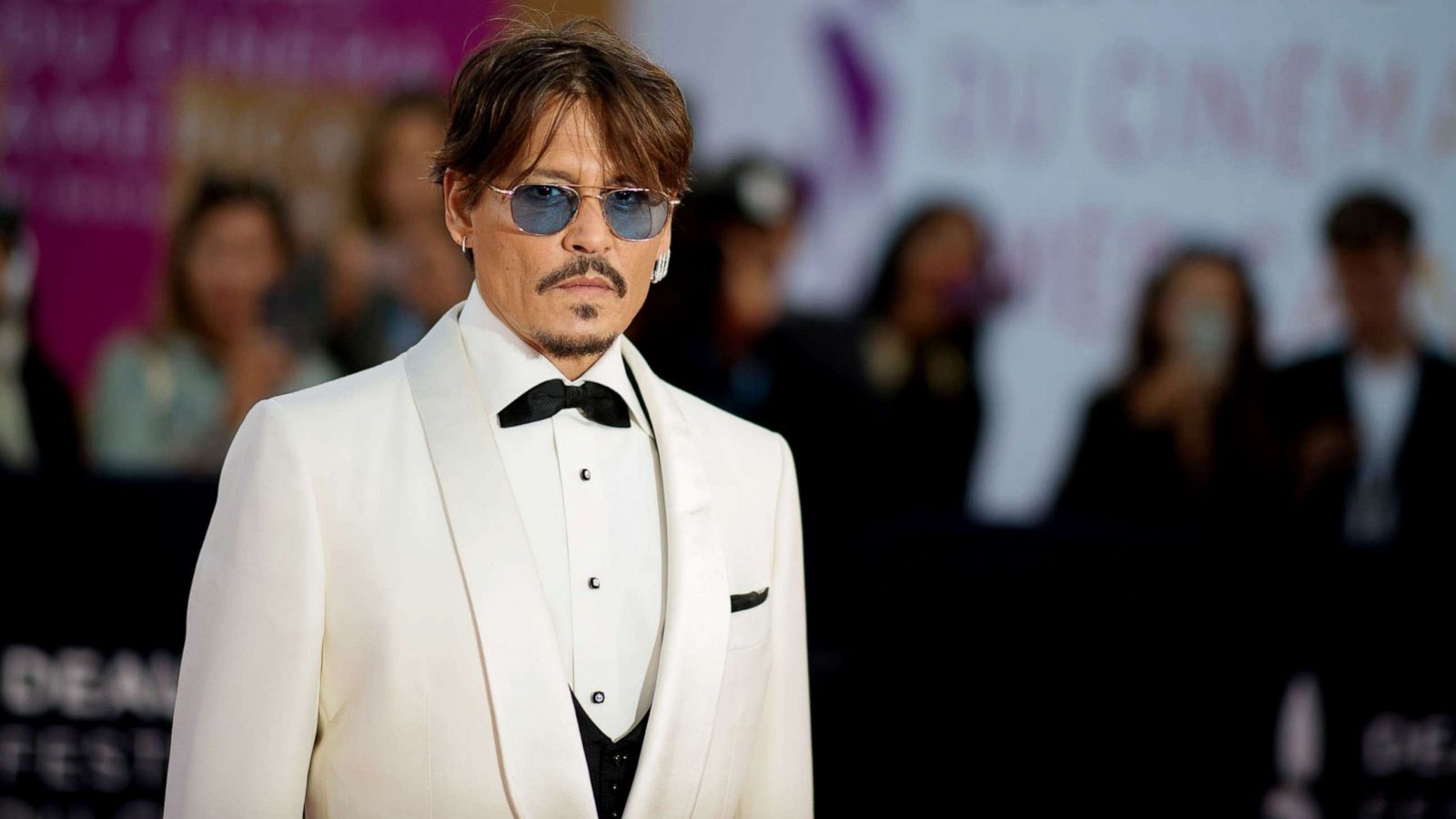 PHOTO: Actor Johnny Depp poses on the red carpet as he arrives to receive an homage award at the 45th Deauville US Film Festival, in Deauville, France, Sept. 8, 2019.