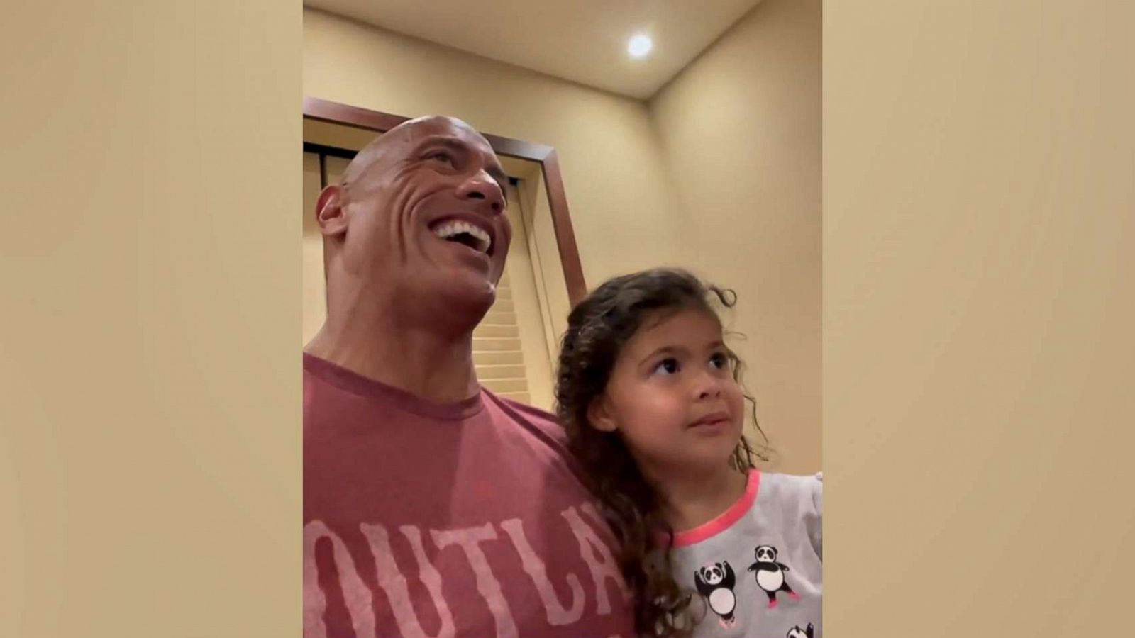 PHOTO: Dwayne Johnson surprises his daughter with a message from Aquaman on her birthday in a video posted to his Instagram account.