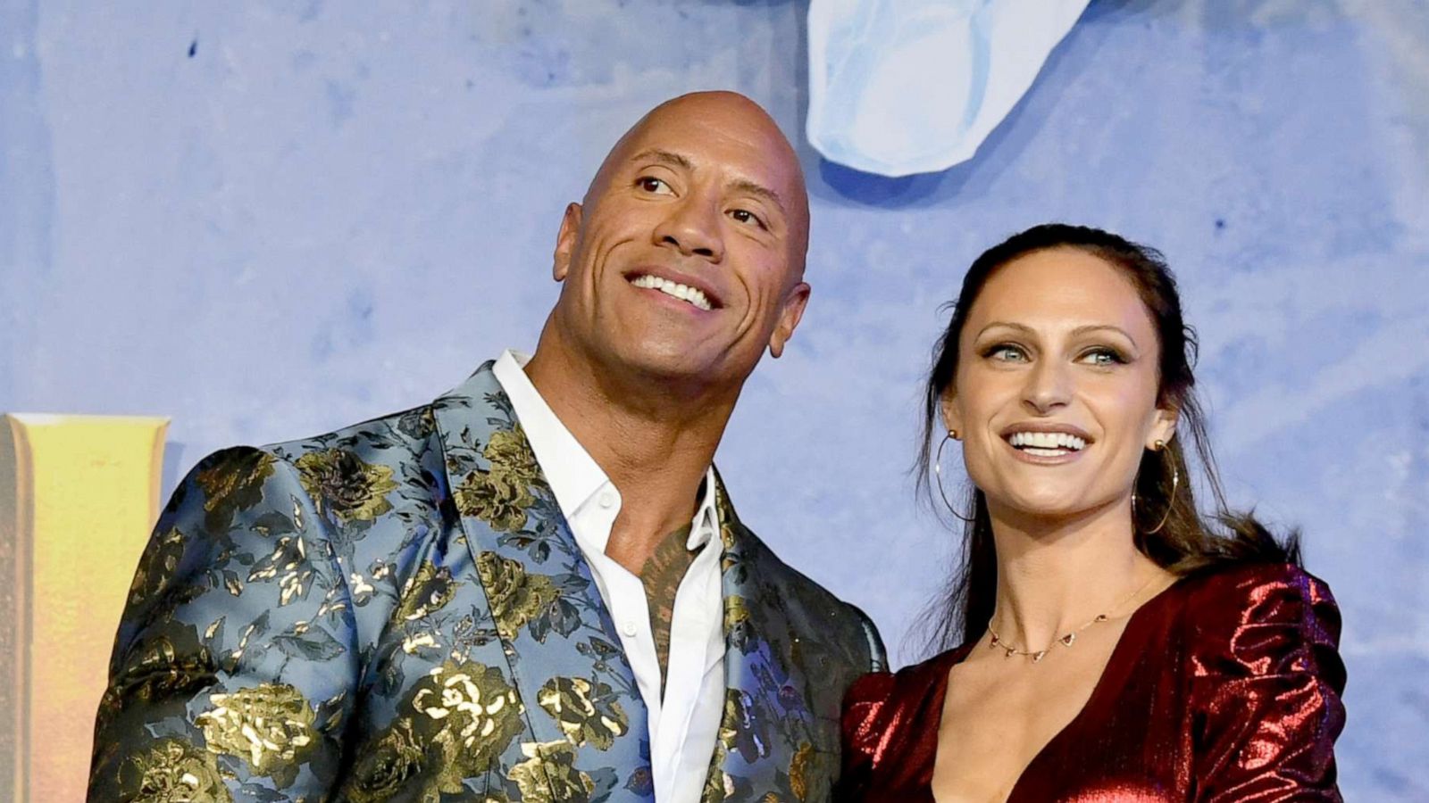 PHOTO: Dwayne Johnson and Lauren Hashian arrive at the premiere of the movie "Jumanji: The Red Carpet" in Hollywood, Calif., Dec. 09, 2019.