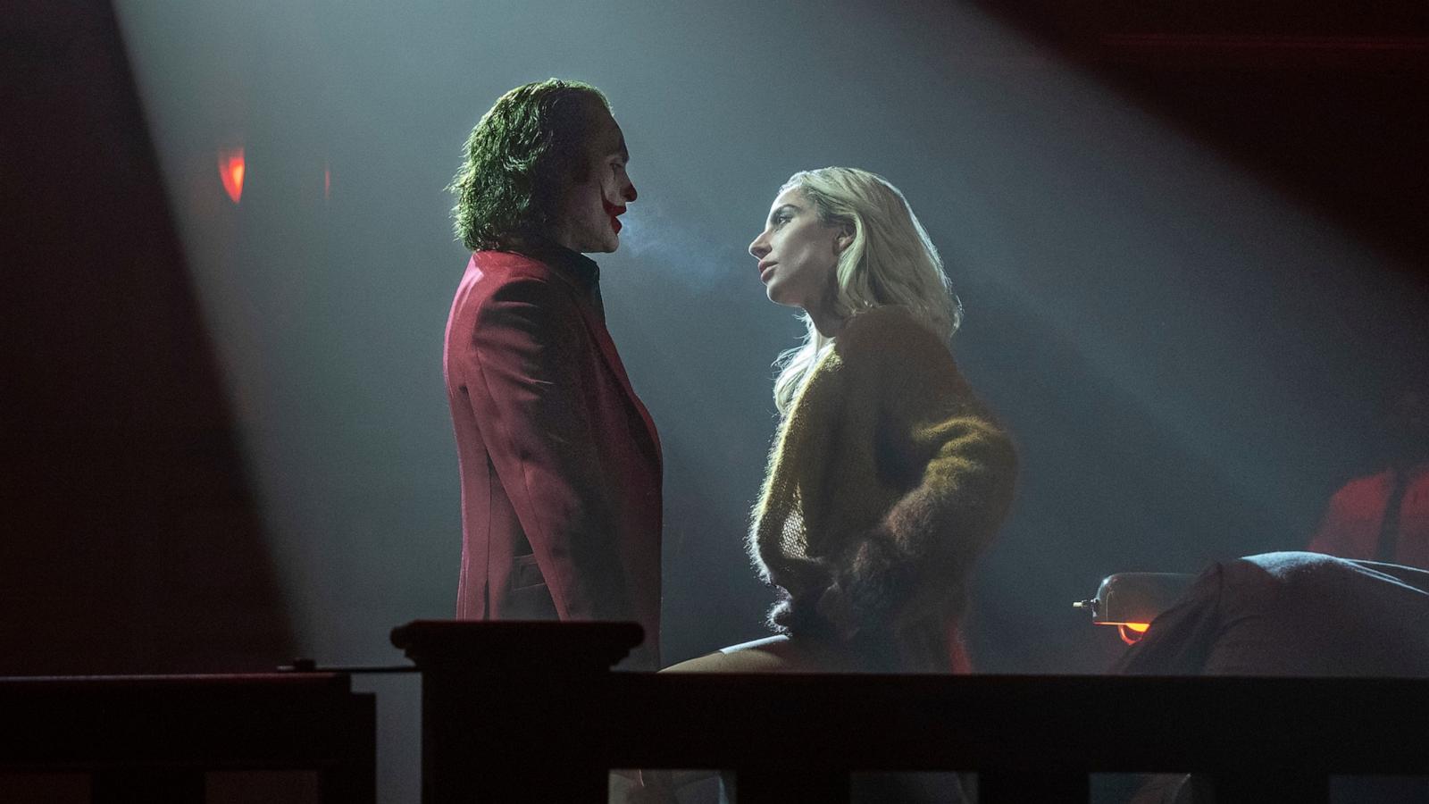 PHOTO: This image released by Warner Bros. Pictures shows Joaquin Phoenix, left, and Lady Gaga in a scene from "Joker: Folie Ã  Deux."