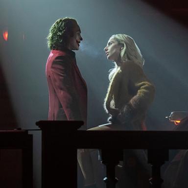 PHOTO: This image released by Warner Bros. Pictures shows Joaquin Phoenix, left, and Lady Gaga in a scene from "Joker: Folie Ã  Deux." 