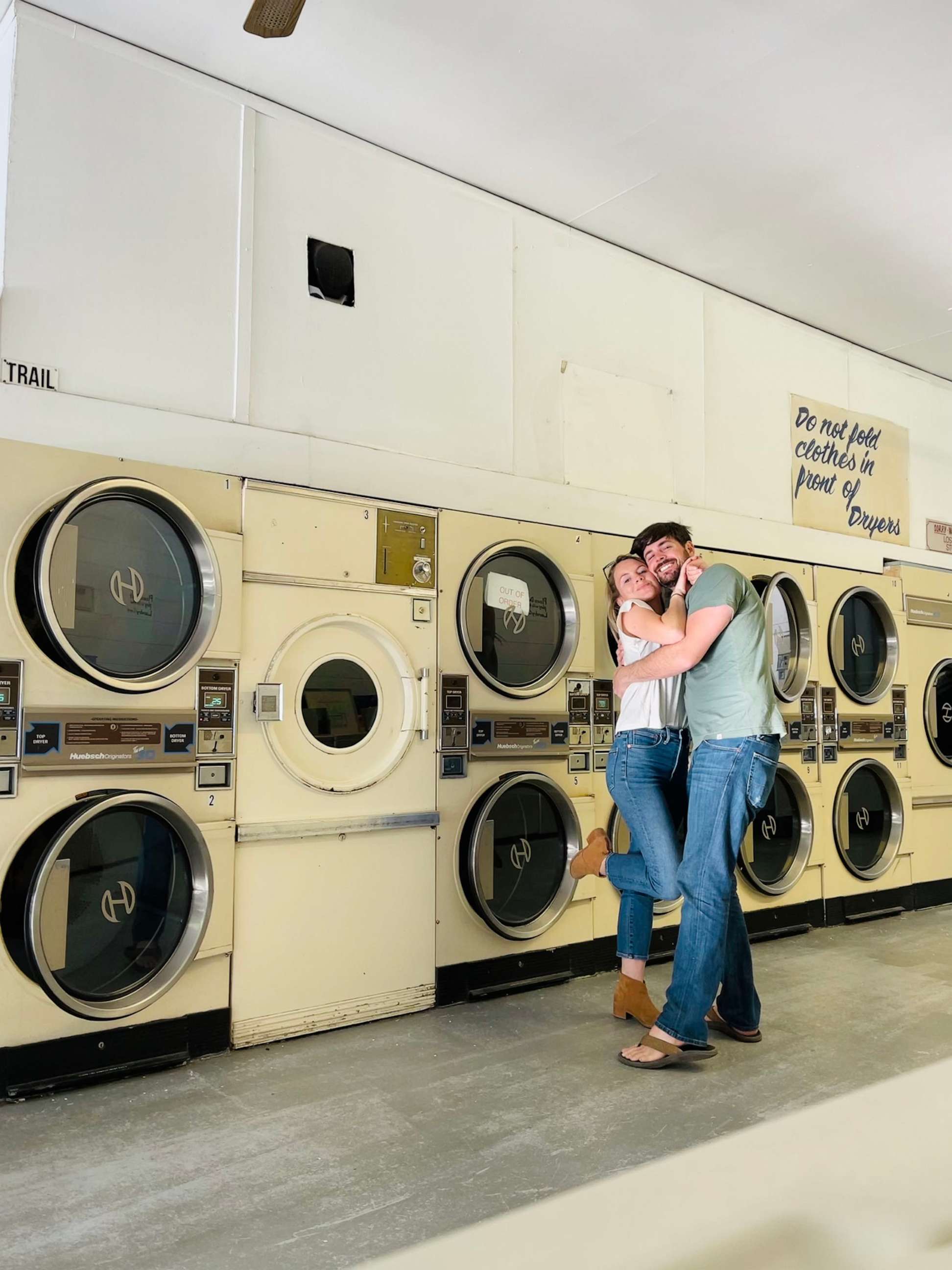 PHOTO: Jon and Erin Carpenter visited many laundromats while traveling across the country.
