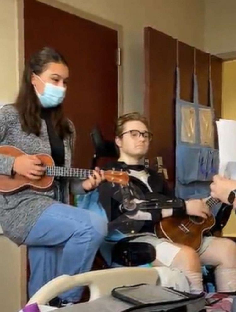 PHOTO: Jonah Barrow receives music therapy at TIRR Memorial Hermann in Houston, Texas.