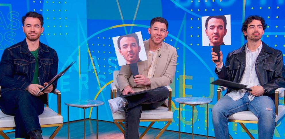 PHOTO: The Jonas Brothers, Joe, Nick and Kevin, joined "GMA" to discuss their new music and 20 year anniversary in the industry.