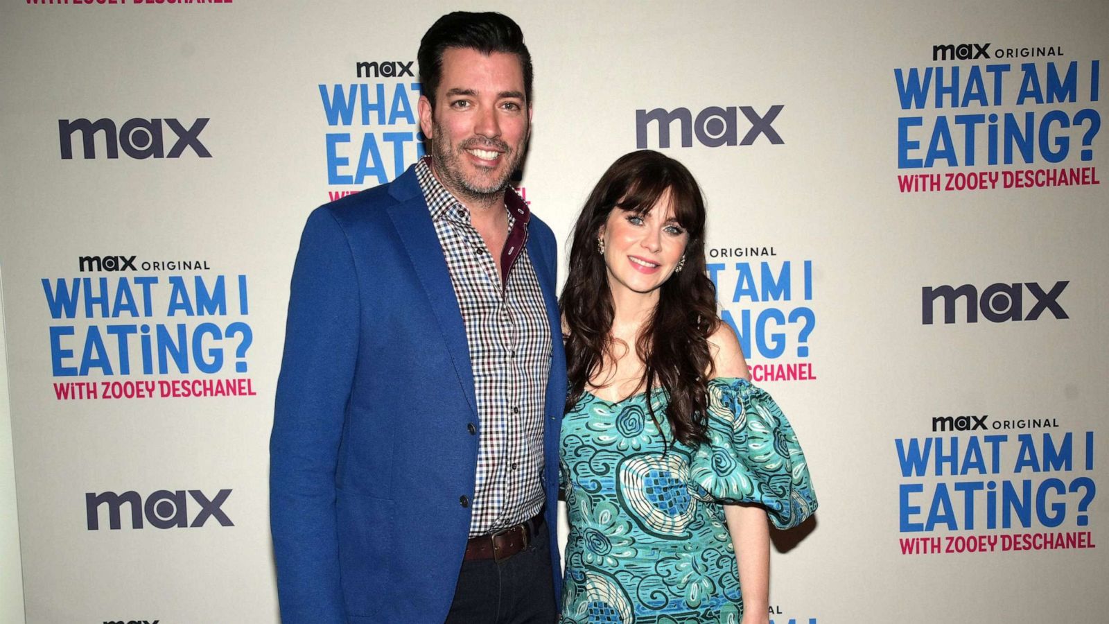 PHOTO: Jonathan Scott and Zoey Deschanel attend the Max Original 'What Am I Eating?' Premiere Dinner on May 22, 2023, in Los Angeles.