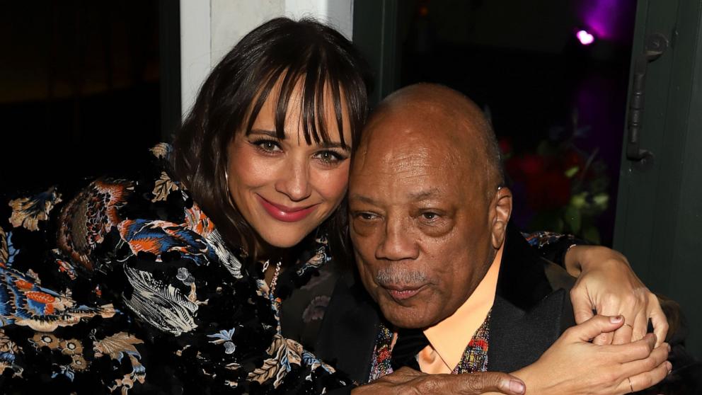 PHOTO: Rashida Jones and Quincy Jones attend Common's 5th Annual Toast to the Arts at Ysabel on Feb. 22, 2019 in West Hollywood, Calif.