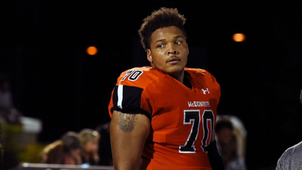 PHOTO: In a Sept. 16, 2016 file image, lineman Jordan McNair of McDonogh High School, with the University of Maryland, died June 13, 2018, two weeks after collapsing during a team workout.