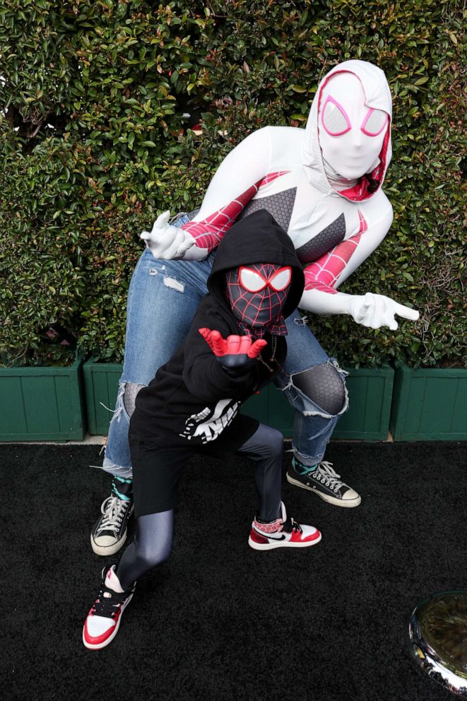 Jordin Sparks cosplays with son at 'Spider-Man: Across the Spider-Verse