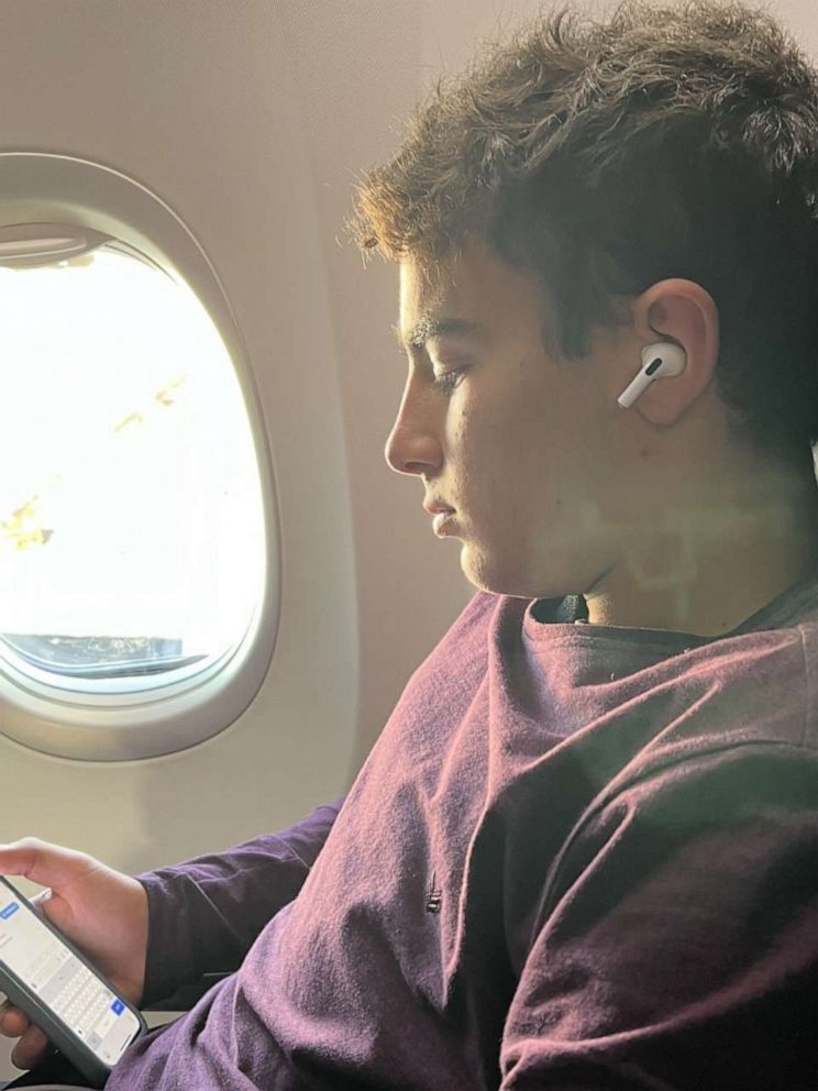 PHOTO: During a March flight, Lianne Mandelbaum told "GMA" she attempted to advocate on behalf of her son Josh and ask crewmembers to tell nearby passengers to "be careful" in light of her son's peanut allergy.