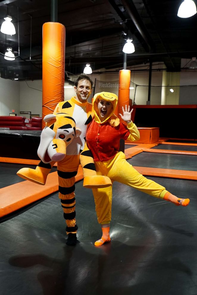 PHOTO: Paralympian Josh Sundquist, who dressed up as Tigger, with his wife, Ashley, who's dressed as Winnie the Pooh.