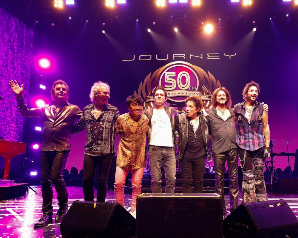 PHOTO: Journey performs during the Journey 50th Anniversary Tour at Moody Center, Feb. 22, 2023, in Austin, Texas. 