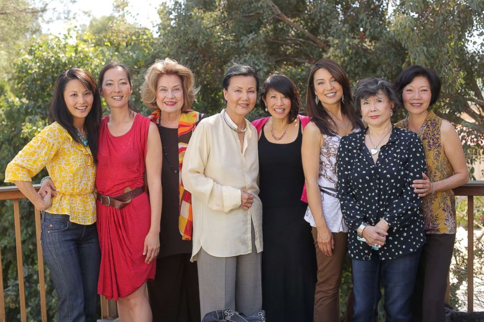 PHOTO: "The Joy Luck Club" stars Tamlyn Tom, Rosalind Chao, Lisa Lu, Lauren Tom, Ming-Na Wen, Tsai Chen and others are pictured together in March 2013 at Wen's house to celebrate the 20th anniversary of the film.