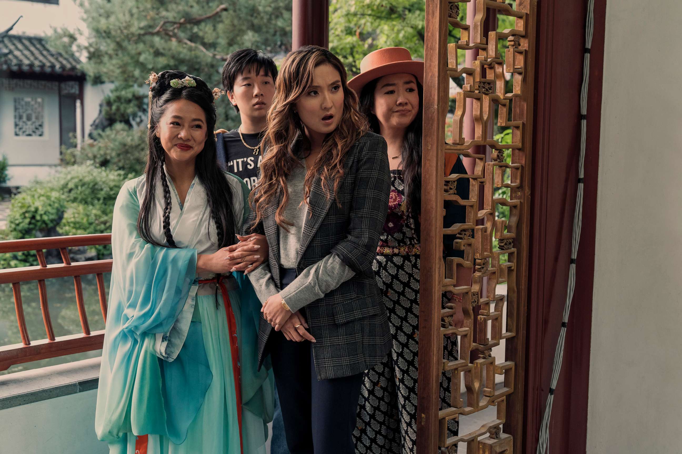 PHOTO: Stephanie Hsu as Kat, Sabrina Wu as Deadeye, Ashley Park as Audrey, and Sherry Cola as Lolo in "Joy Ride."
