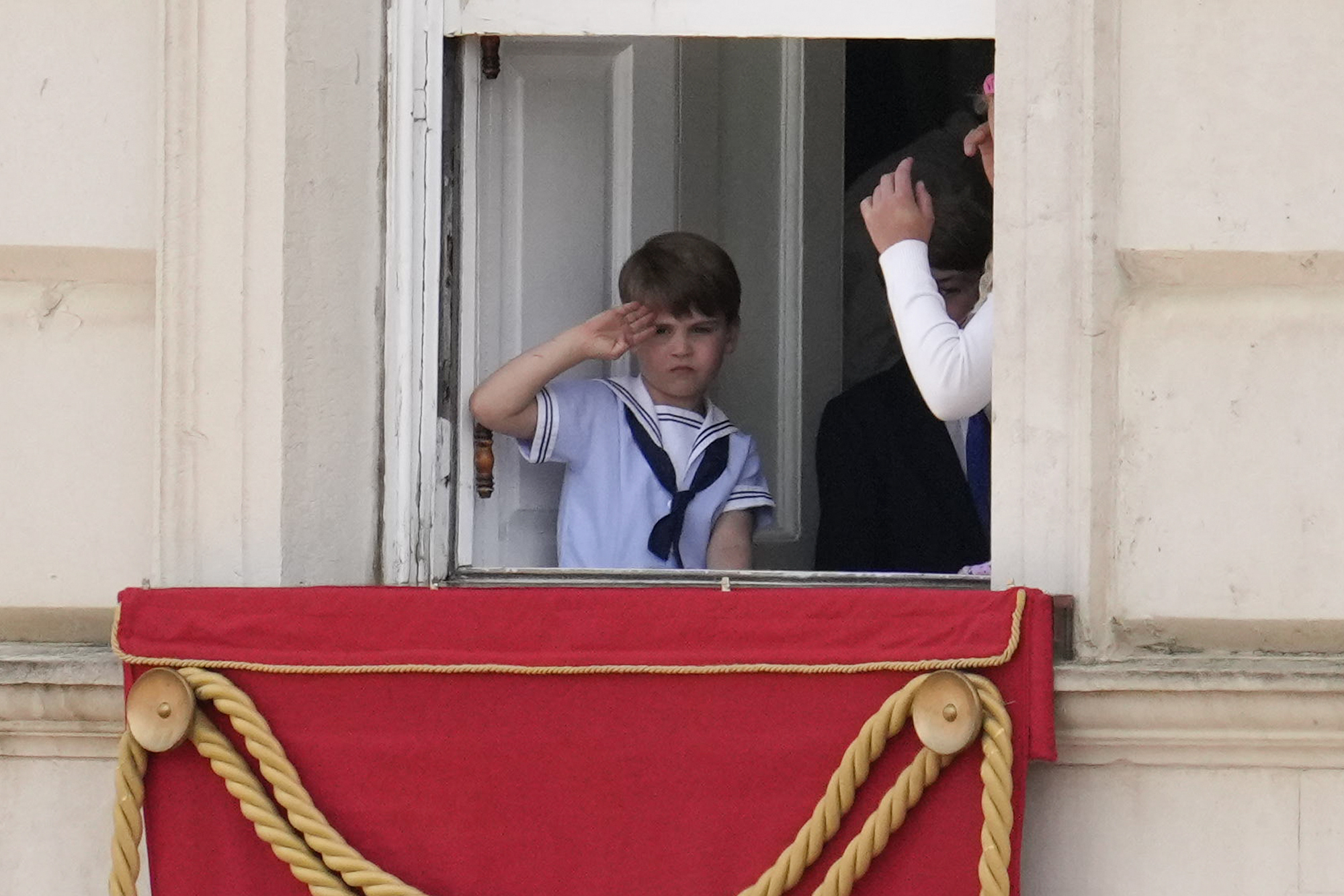 PHOTO: Prince Louis watches the Trooping of the Color in London, June 2, 2022.