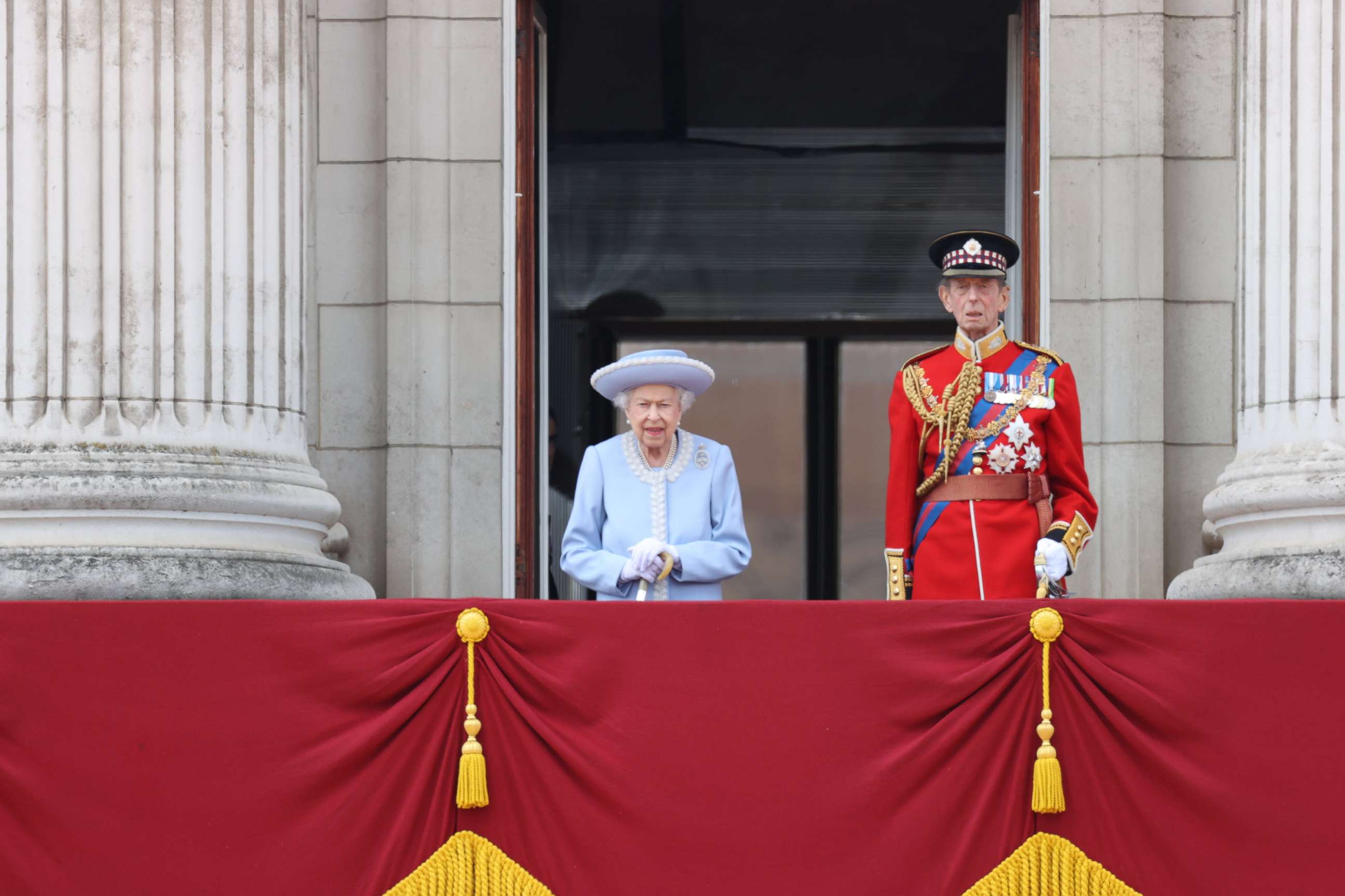 PHOTO: Queen Elizabeth II during the  Trooping the Colour on the first day of the Platinum Jubilee celebrations in London, June 2, 2022.