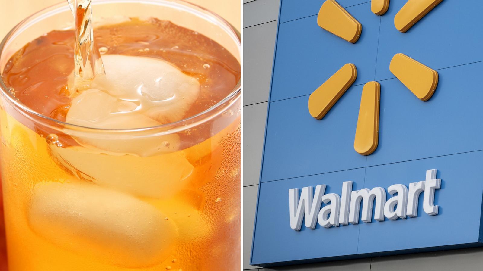 PHOTO: Apple juice is seen in and undated stock photo.| A Walmart store is seen in Secaucus, N.J., on Nov. 24, 2023.