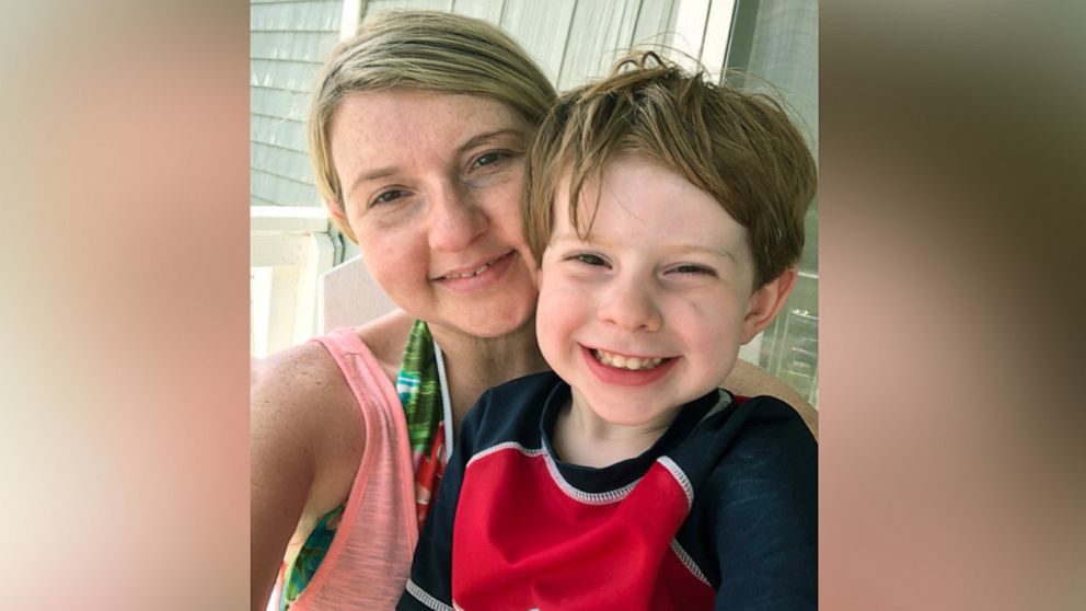 PHOTO:  Jennifer Bringle, 40, poses with her 4-year-old son in this undated family photo.
