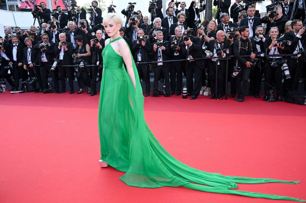 PHOTO: Julia Garner attends the "Asteroid City" red carpet during the 76th annual Cannes Film Festival at Palais des Festivals, May 23, 2023, in Cannes, France.