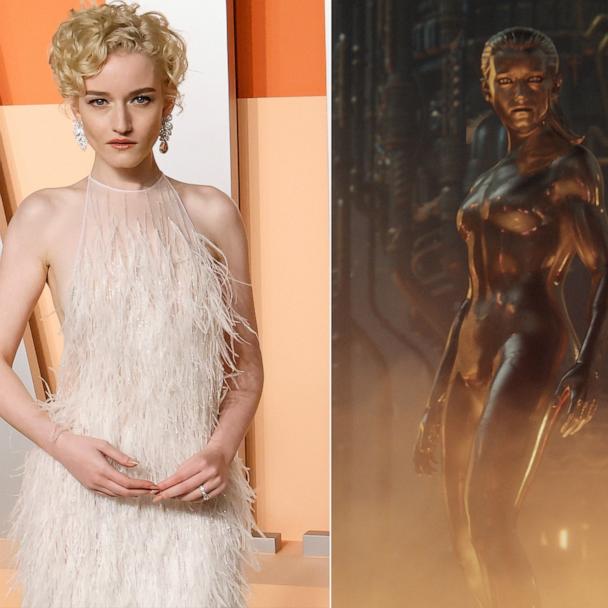 julia garner silver dress 'The Fantastic Four' cast discusses new film