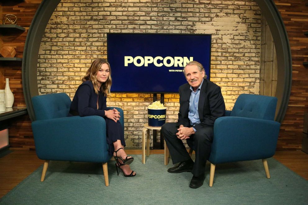 PHOTO: Julia Stiles appears on "Popcorn with Peter Travers" at ABC News studios, Aug. 7, 2019, in New York City.