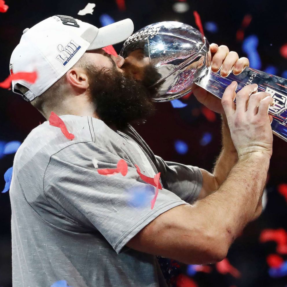 julian edelman chewing tobacco Patriots' Julian Edelman reacts to winning MVP