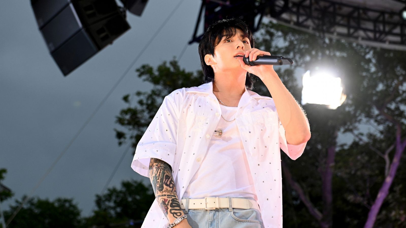 PHOTO: Jung Kook performs in Central Park for the "Good Morning America" Summer Concert Series.