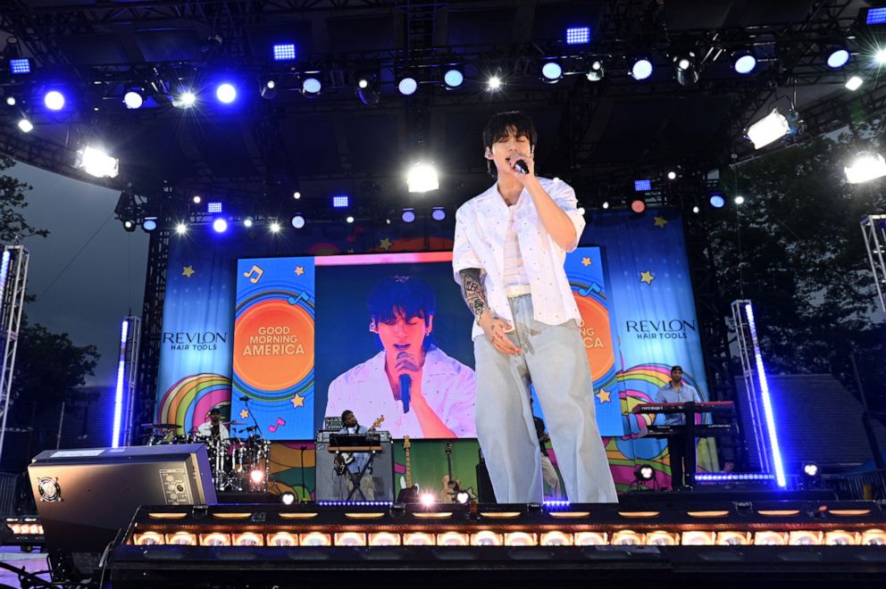 PHOTO: Jung Kook performs in Central Park for the "Good Morning America" Summer Concert Series.