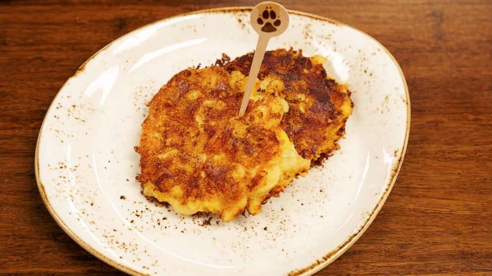 PHOTO: "Macaroni and Cheese Pancakes Paired with Braised Short Rib," is made with macaroni and cheese seared into two crispy pancakes and served a side of Great Wolf Lodge's famous short ribs.