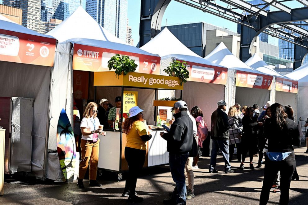 PHOTO: A Just Egg booth at the Food Network New York City Wine & Food Festival on Oct. 14, 2022 in New York City.