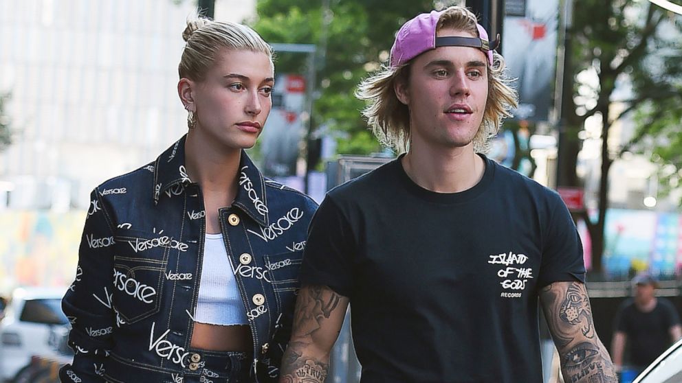PHOTO: Justin Bieber and Hailey Baldwin are seen in New York City, July 5, 2018.