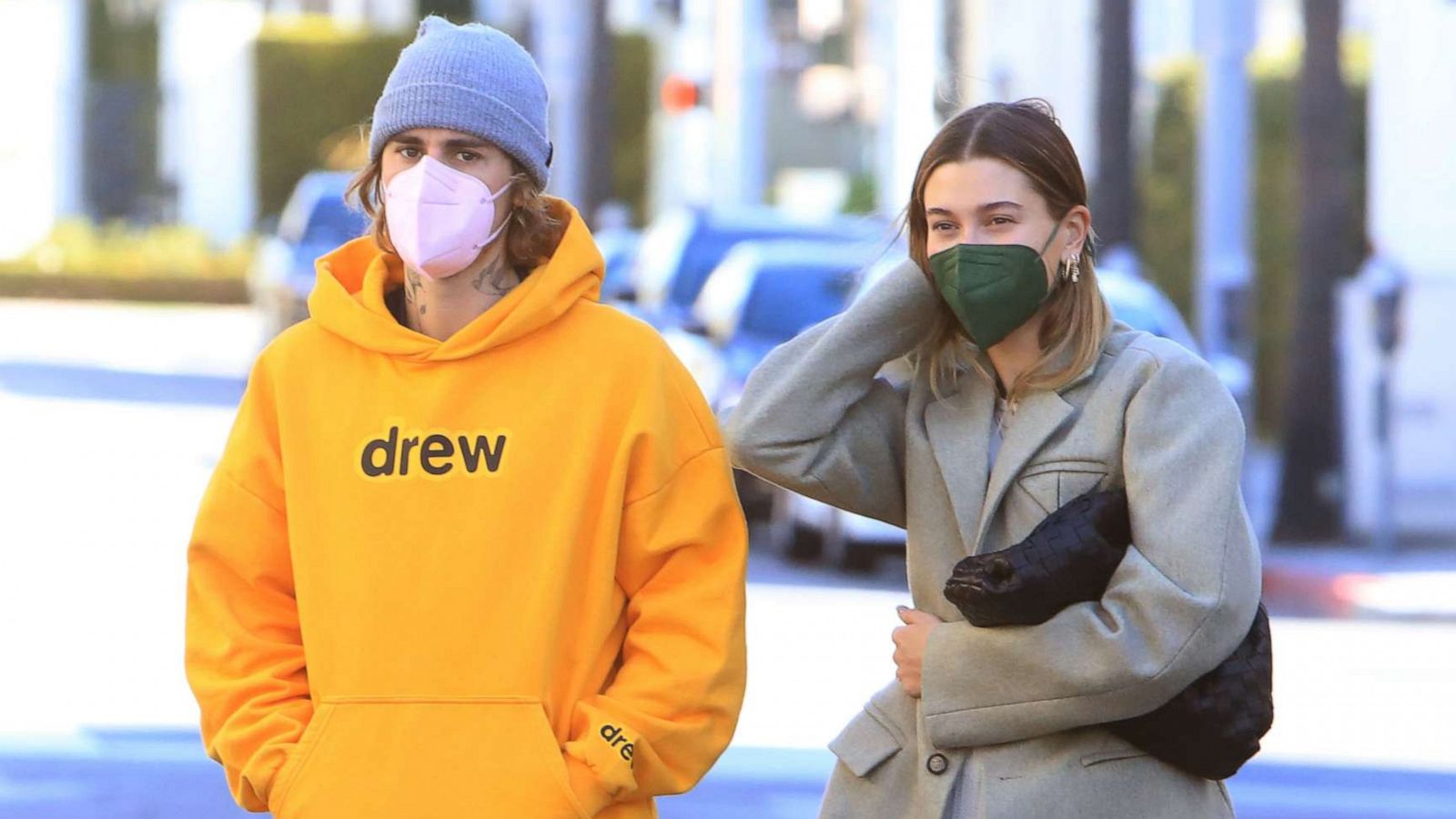 PHOTO: Justin and Hailey Bieber are seen on Feb. 20, 2021 in Los Angeles.