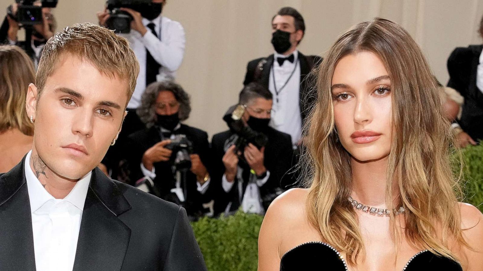PHOTO: Justin Bieber and Hailey Bieber attend The 2021 Met Gala Celebrating In America: A Lexicon Of Fashion at Metropolitan Museum of Art on Sept. 13, 2021 in New York City.