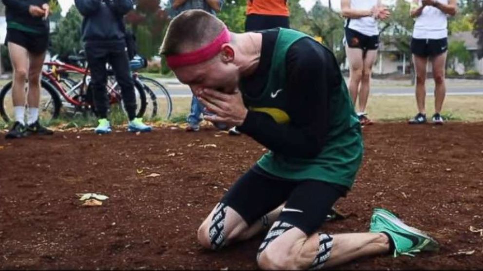 PHOTO: Justin Gallegos is seen here in a Nike promotional video as he becomes the company's first professional athlete with Cerebral Palsy.