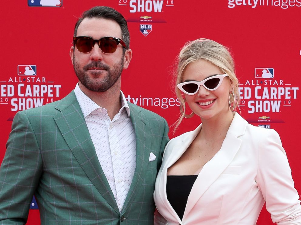 FOTO: Justin Verlander y su esposa Kate Upton asisten al 89º Juego de las Estrellas de la MLB en Nationals Park, el 17 de julio de 2018, en Washington, D.C.