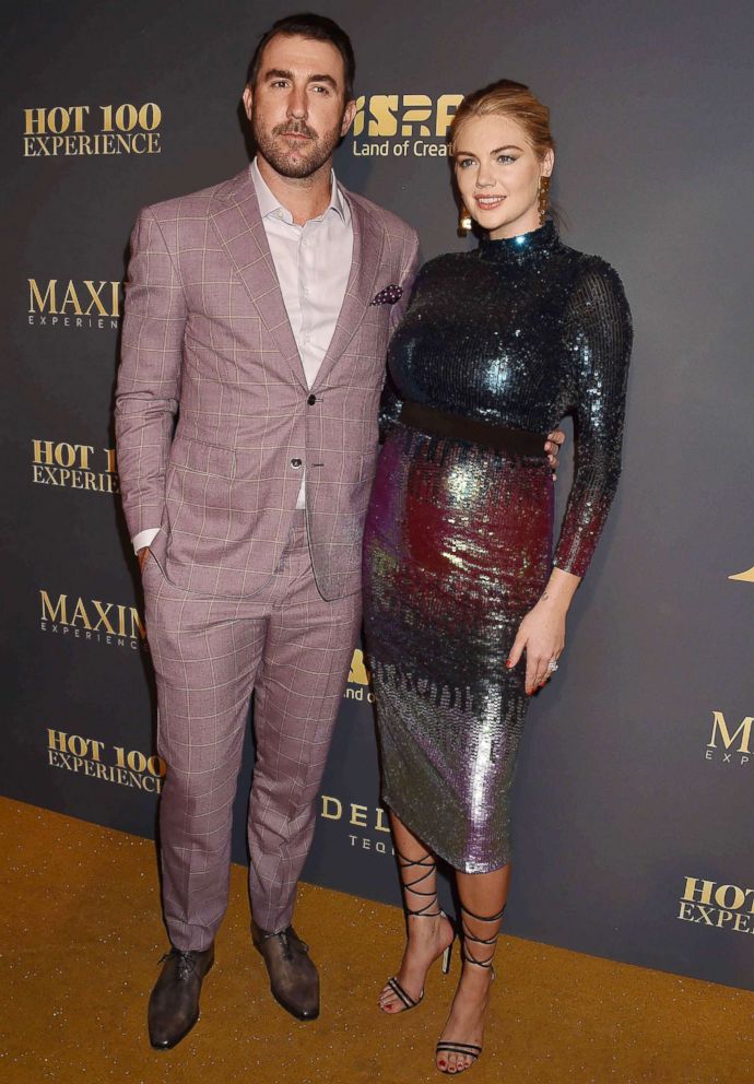 PHOTO: Justin Verlander and Kate Upton attend Maxim Hot 100 Experience in Los Angeles, July 21, 2018.