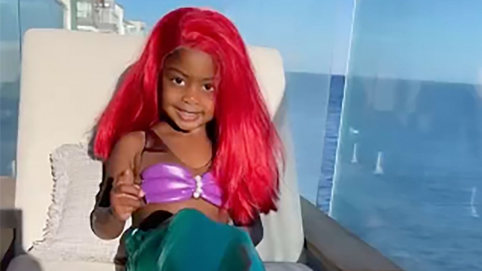 PHOTO: Kaavia Union-Wade, daughter of Gabrielle Union and Dwayne Wade wears her "Ariel & Her Sea Legs" costume from the Little Mermaid in a picture posted on Instagram.