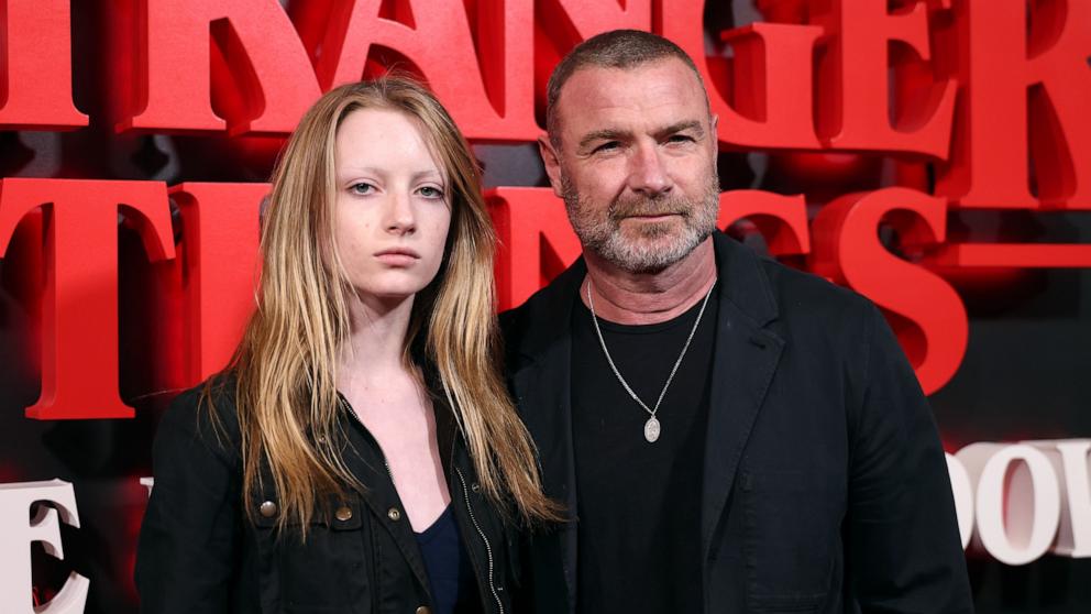 PHOTO: Kai Schreiber and Liev Schreiber attend the "Stranger Things: The First Shadow" Broadway Opening Night at Nederlander Theatre on April 22, 2025 in New York City.