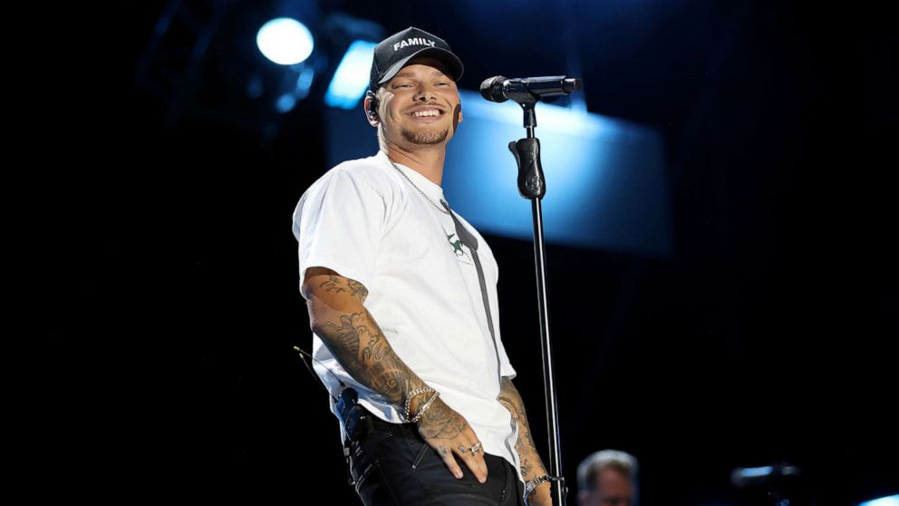 PHOTO: In this June 10, 2022, file photo, Kane Brown performs during CMA Fest 2022 at Nissan Stadium in Nashville, Tenn.