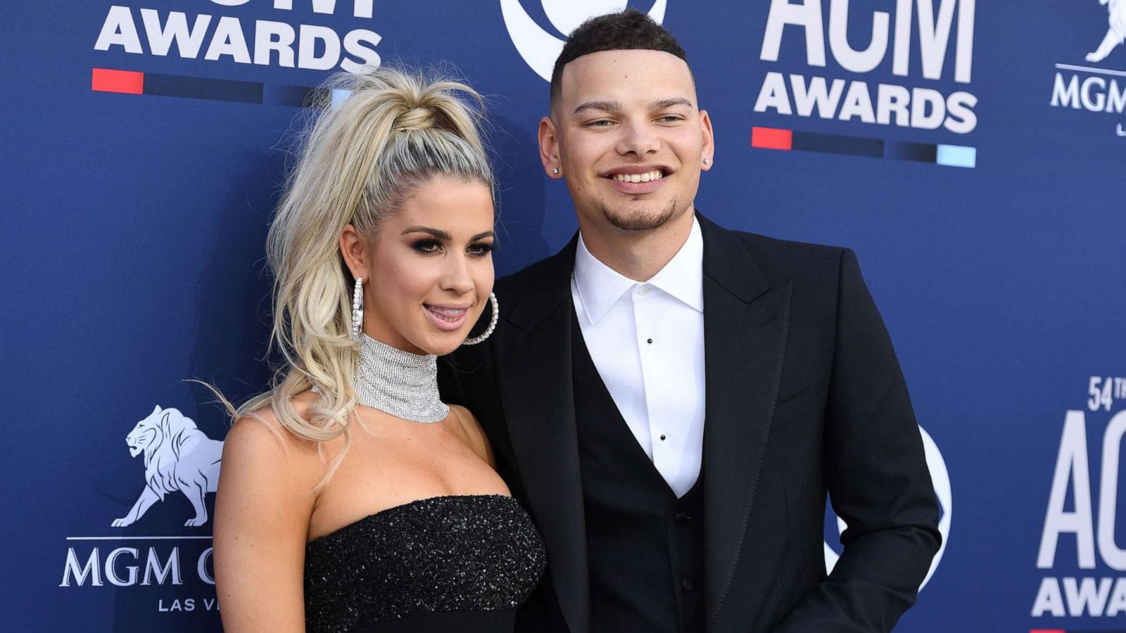 PHOTO: Kane Brown and his wife Katelyn Brown arrive for the 54th Academy of Country Music Awards on April 7, 2019, at the MGM Grand Garden Arena in Las Vegas.