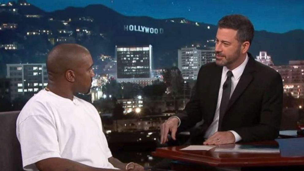 PHOTO: Kanye West appeared on "Jimmy Kimmel Live!" Aug. 9, 2019.