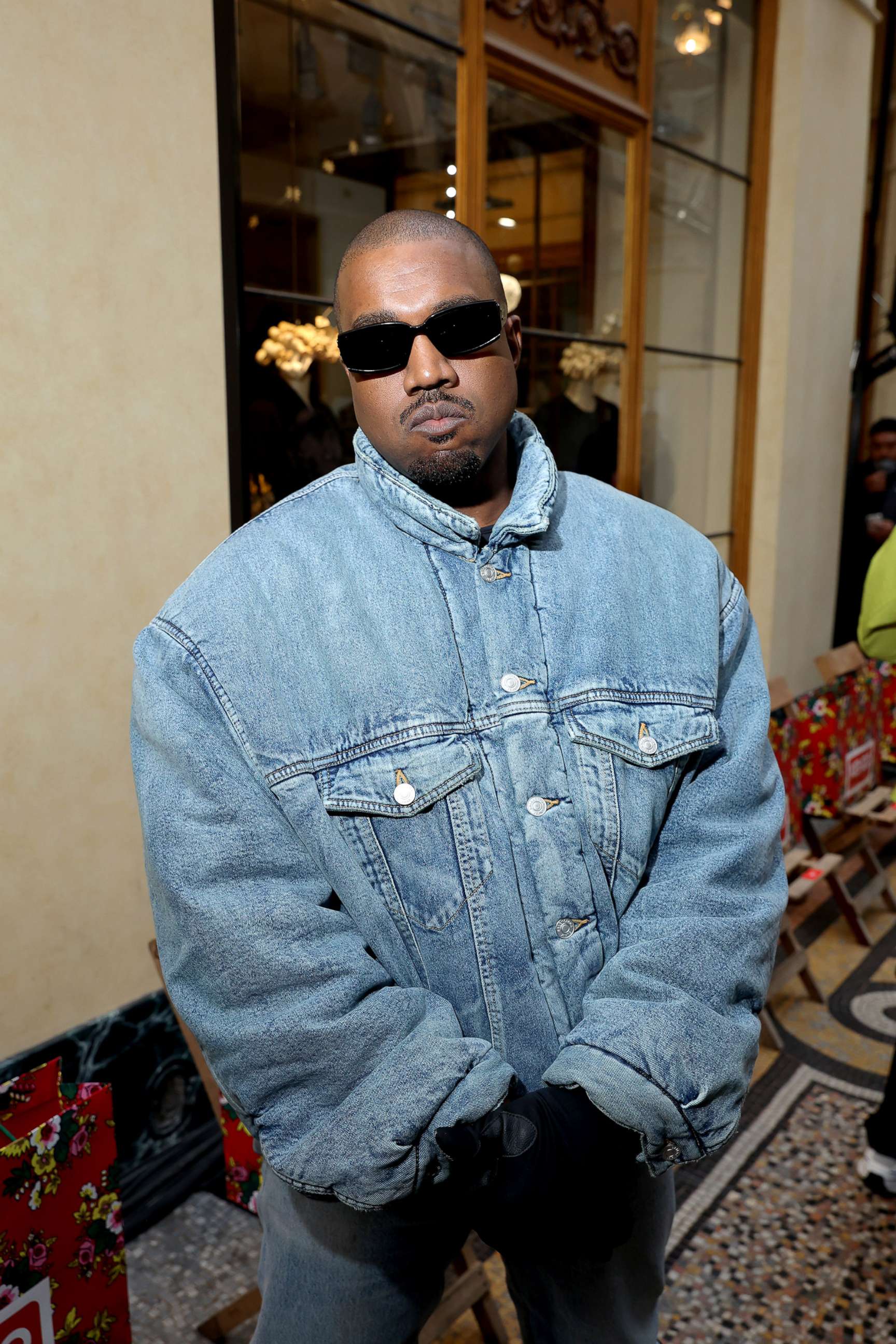 PHOTO: Ye attends the Kenzo Fall/Winter 2022/2023 show as part of Paris Fashion Week on Jan. 23, 2022 in Paris.  