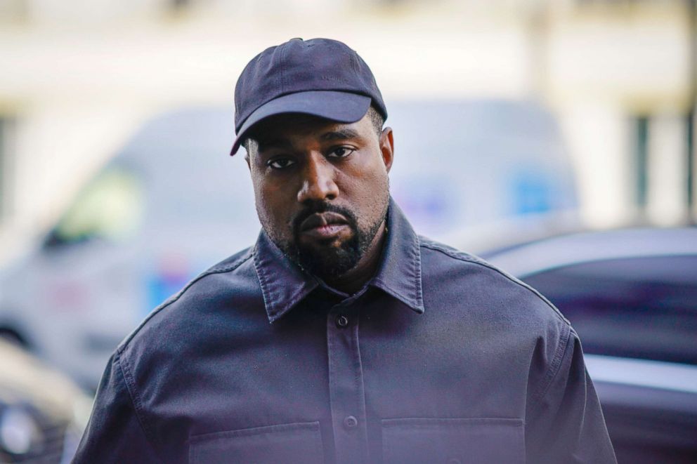 PHOTO: Kanye West is seen during Paris Fashion Week, June 24, 2018, in Paris.