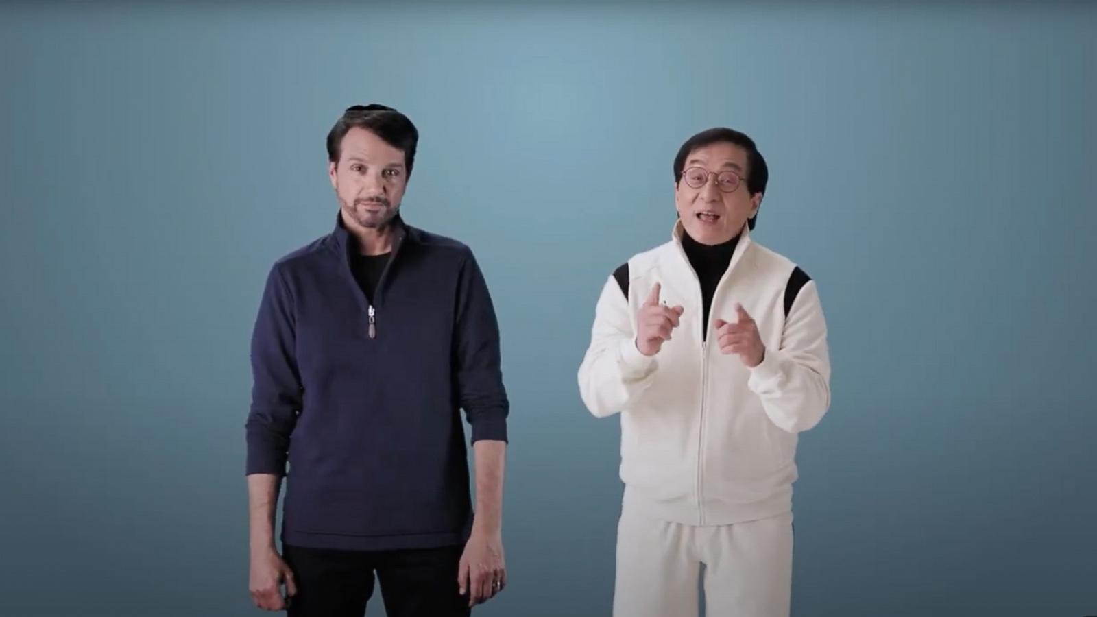 PHOTO: Ralph Macchio and Jackie Chan appear in this screen grab from a video about the next "Karate Kid" film announcement.