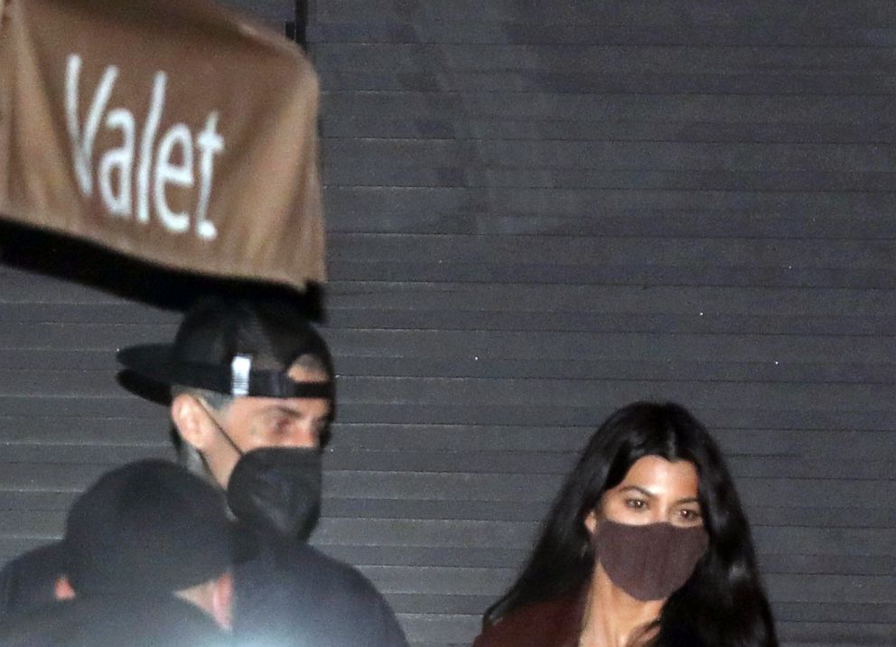 PHOTO: Travis Barker and Kourtney Kardashian are seen at Nobu Malibu, March 25, 2021, in Malibu, Calif.