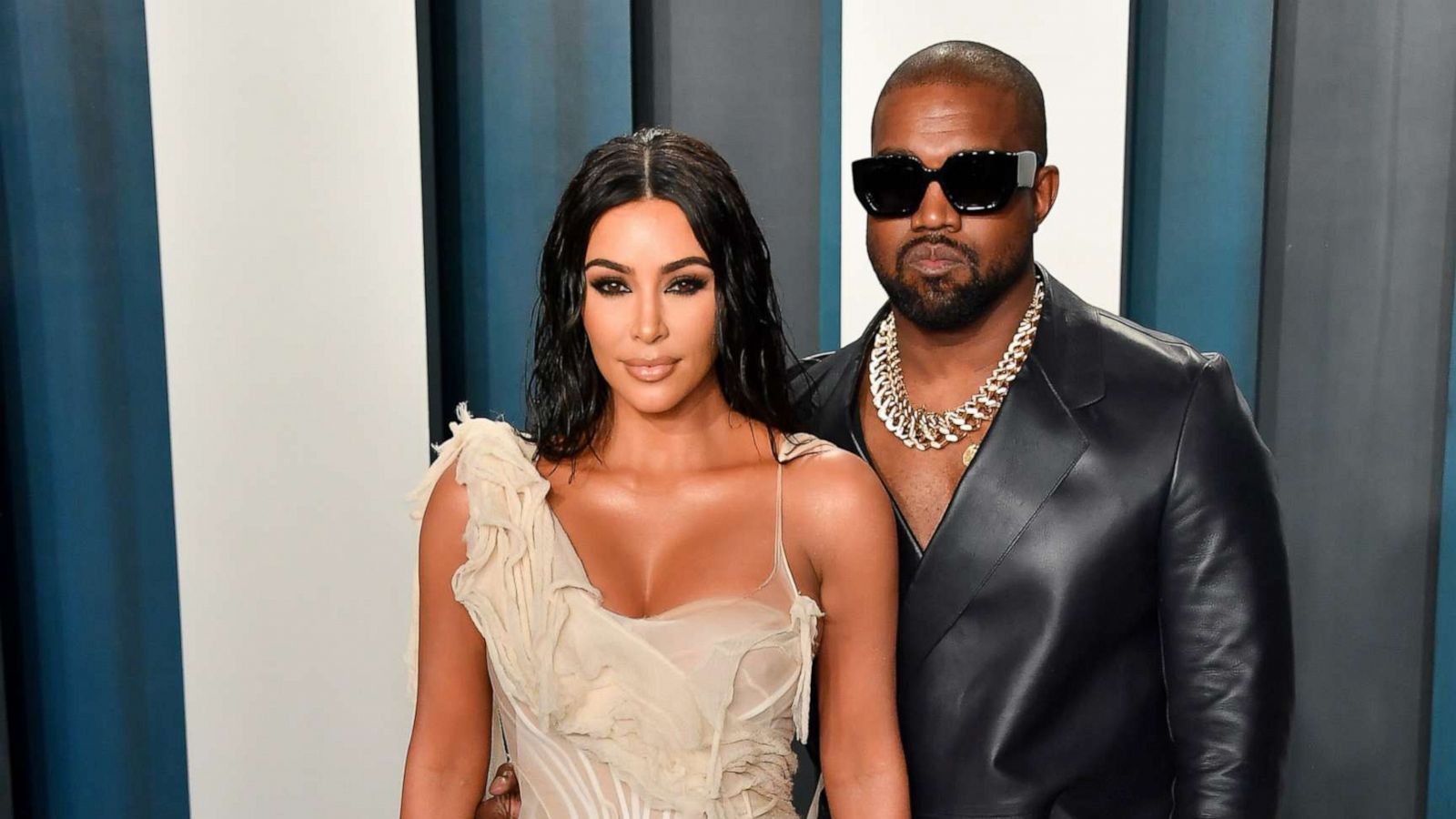 PHOTO: Kim Kardashian West and Kanye West arrive at the 2020 Vanity Fair Oscar Party hosted by Radhika Jones at Wallis Annenberg Center on Feb. 9, 2020 in Beverly Hills, Calif.